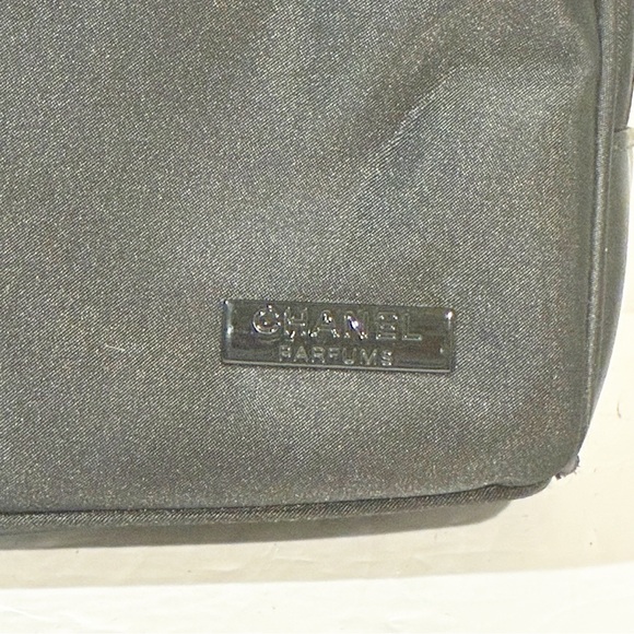 CHANEL Black Nylon Makeup Bag Pouch Clutch Multi Zip Travel - Picture 2 of 5